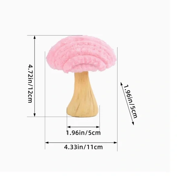 Set of 7 Plush Mushroom Decor / Pincushion - Picture 11 of 11